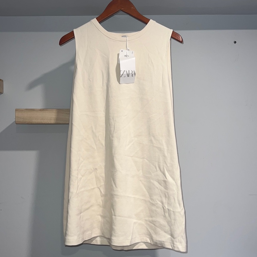 Zara cream beige dress NWT